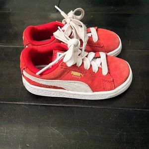 Kids Sneakers Puma Suede Red Sz 9c